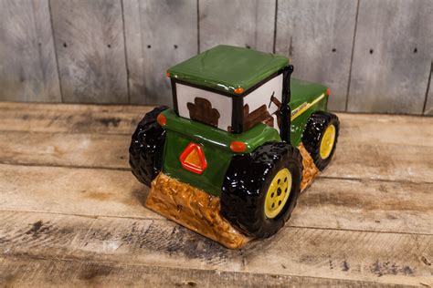 Galvanized Milk Can and Watering Can, Glass Flower Vase, and Ceramic Cookie Jar 6d 14h Left JOHN DEERE 4020 TRACTOR WITH 237 CORN PICKER - ERTL PRECISION CLASSICS 70. . John deere tractor cookie jar